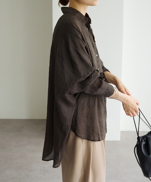 「PUAL CE CIN」 長袖シャツ FREE ライトグレー レディース_画像9