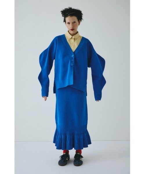 HeRIN.CYE スカート Pleated hem knit skirt プリーツヘムニット