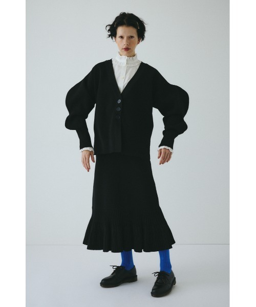 HeRIN.CYE スカート Pleated hem knit skirt プリーツヘムニット