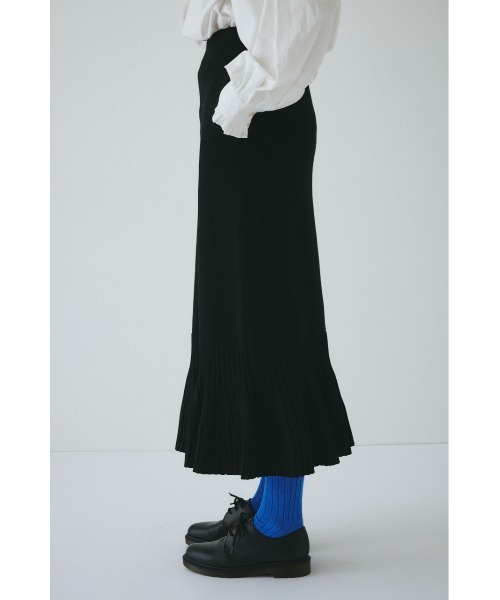 HeRIN.CYE スカート Pleated hem knit skirt プリーツヘムニット