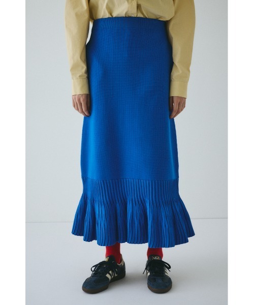 HeRIN.CYE スカート Pleated hem knit skirt プリーツヘムニット
