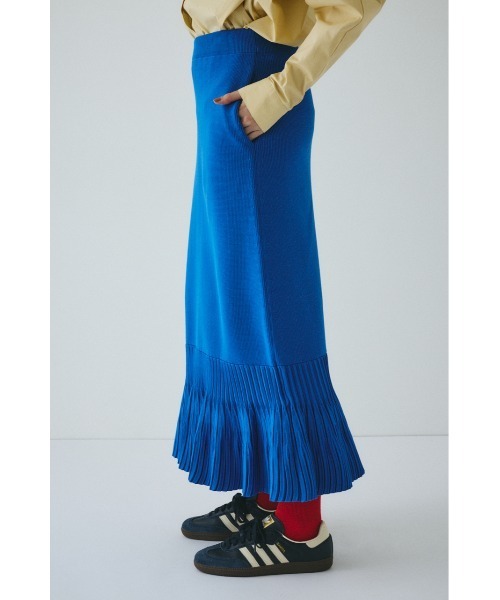 HeRIN.CYE スカート Pleated hem knit skirt プリーツヘムニット