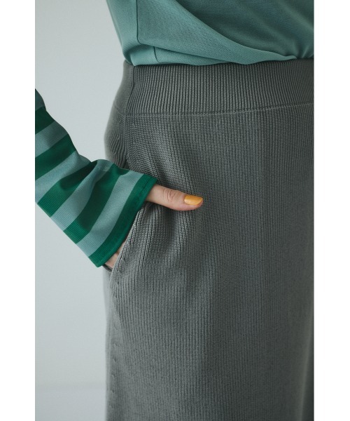 HeRIN.CYE スカート Pleated hem knit skirt プリーツヘムニット
