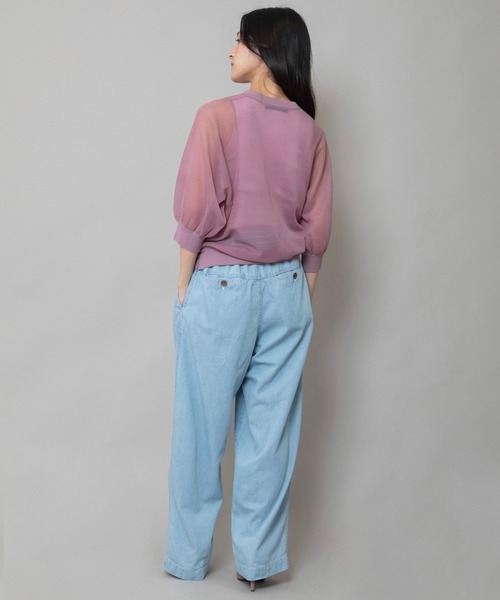 「Munich」 半袖ニット FREE グレー レディース_画像5