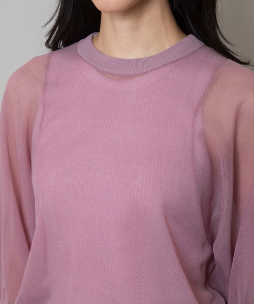 「Munich」 半袖ニット FREE グレー レディース_画像9