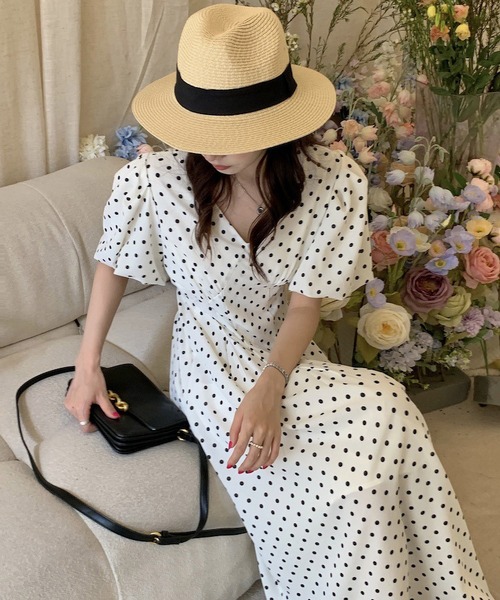 「MAISON DE THERESE」 半袖ワンピース FREE ブラック レディース_画像2