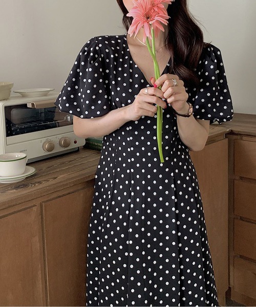 「MAISON DE THERESE」 半袖ワンピース FREE ブラック レディース_画像9