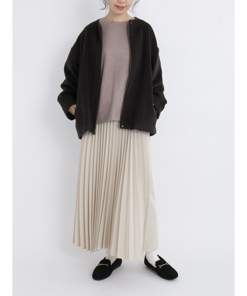 「Samansa Mos2 blue」 ブルゾン フリ- チャコール レディース_画像4