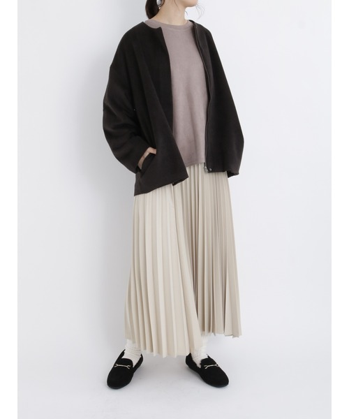 「Samansa Mos2 blue」 ブルゾン フリ- チャコール レディース_画像6