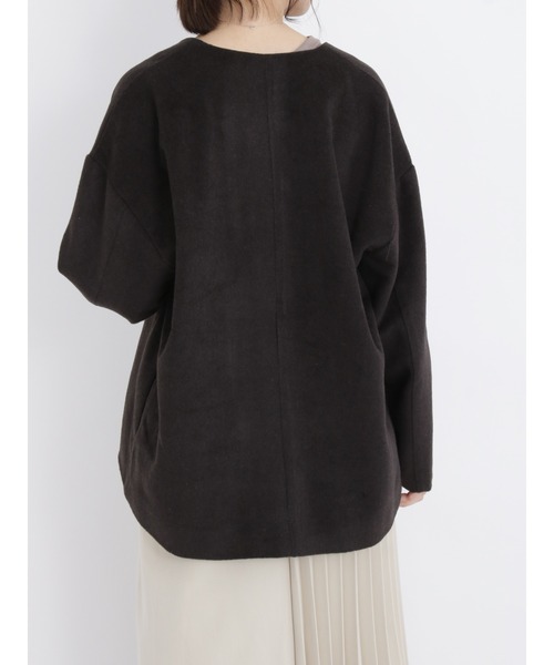 「Samansa Mos2 blue」 ブルゾン フリ- チャコール レディース_画像9