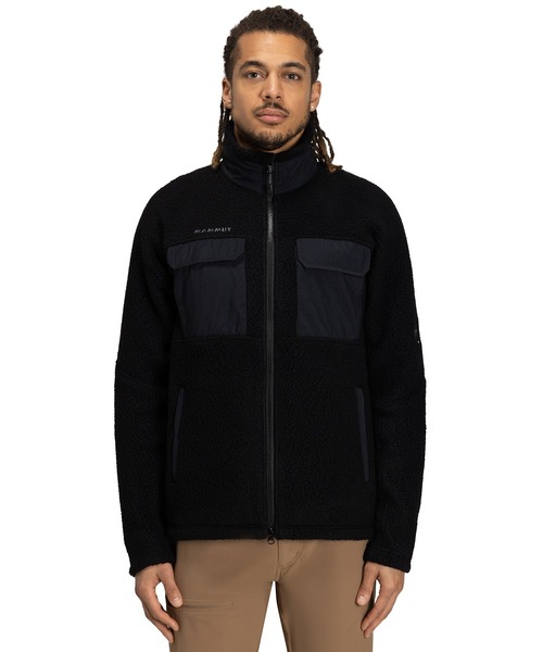 マムートブルゾン マムート MAMMUT ブルゾン サイズM - 黒×ブルー メンズ 長袖/ジップ