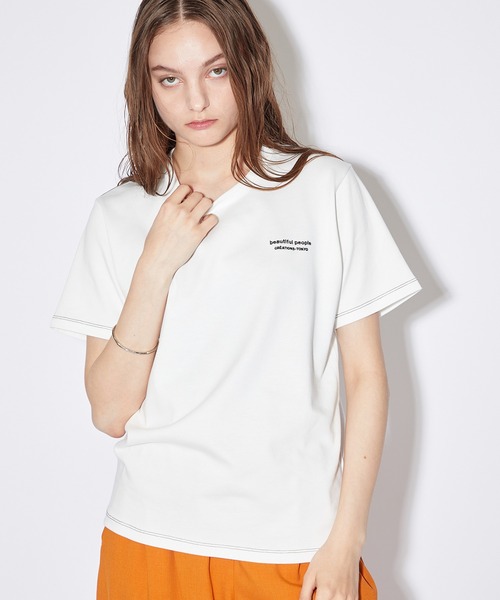 「beautiful people」 半袖Tシャツ SMALL ブラック レディース_画像4