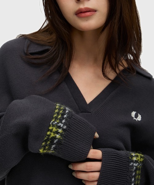FRED PERRY（フレッドペリー） ニット セーター Tartan Panel Knitted