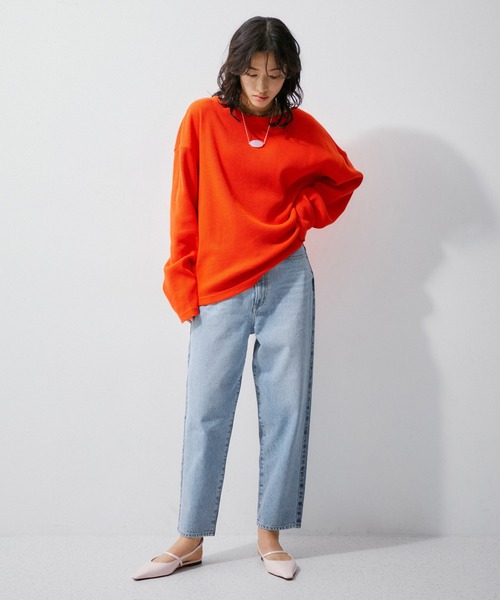 「NEEDBY heritage」 デニムパンツ 23 ブルー レディース_画像2