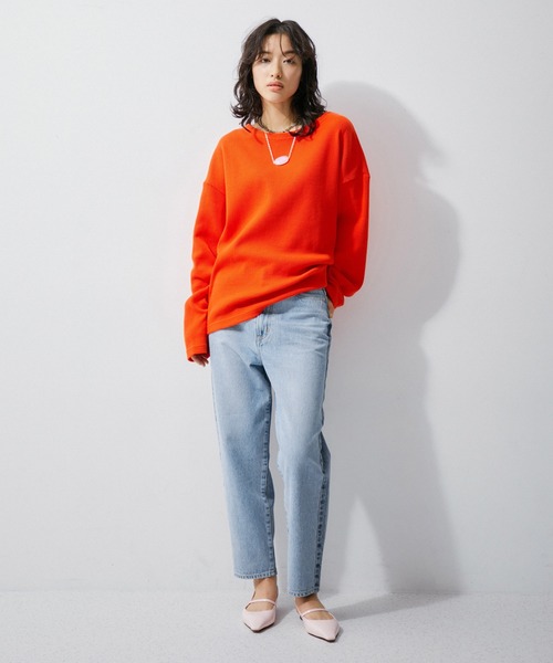 「NEEDBY heritage」 デニムパンツ 23 ブルー レディース_画像3