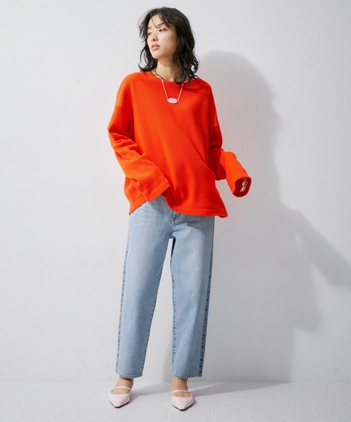 「NEEDBY heritage」 デニムパンツ 23 ブルー レディース_画像4