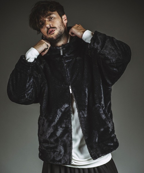 ノーアイディー　フェイクファーコート　フリー NO ID.（ノーアイディー） コート ジャケット 「NO ID.」Fake Fur Big