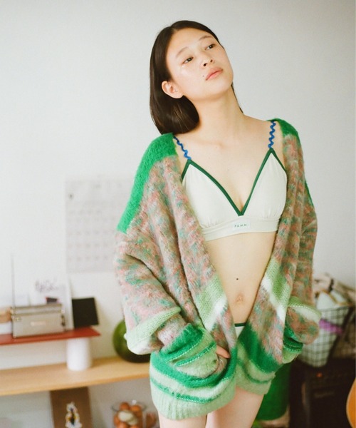 PAMM（パム） ニットカーディガン FREE グリーン レディース