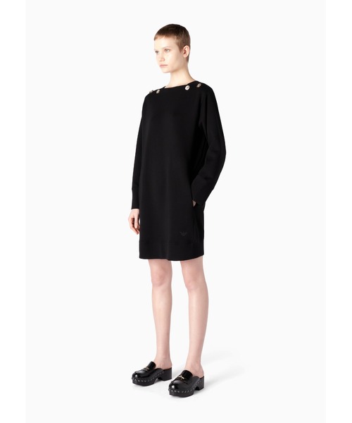EMPORIO ARMANI 「EMPORIO ARMANI」 長袖ワンピース 42 ブラック