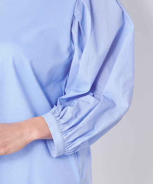 「A/C DESIGN BY ALPHA CUBIC」 長袖カットソー M サックスブルー レディース_画像6