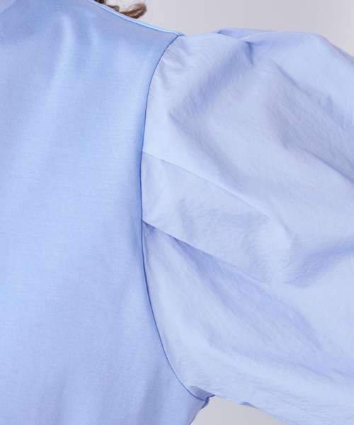 「A/C DESIGN BY ALPHA CUBIC」 長袖カットソー M サックスブルー レディース_画像8