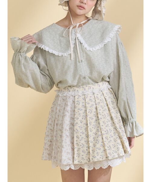 メリージェニー　フリルレースシャツ F メリージェニーフリルレースシャツ F