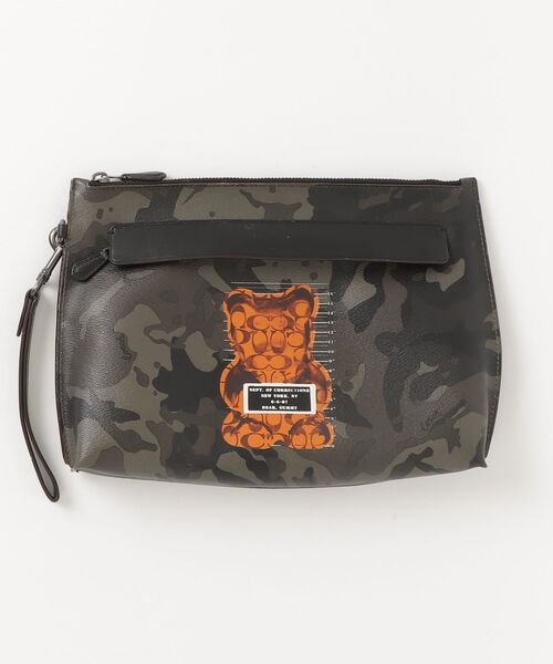 COACH クラッチバッグ COACH（コーチ） カモフラージュクラッチバッグ - グリーン メンズ