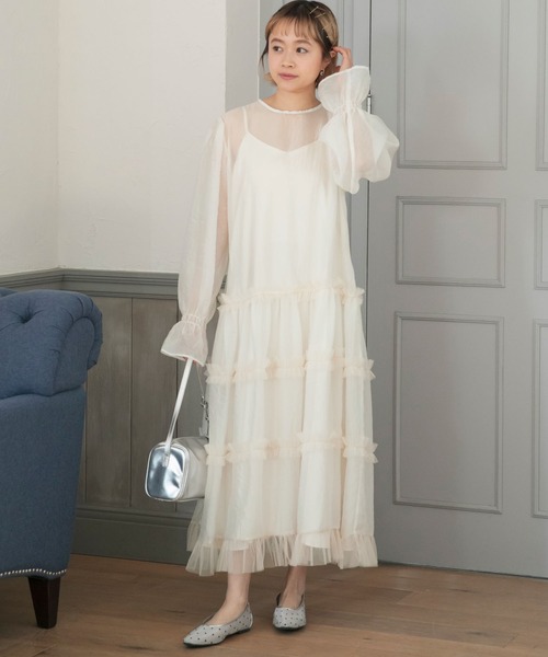 「forksy.」 長袖ワンピース FREE アイボリー レディース_画像3