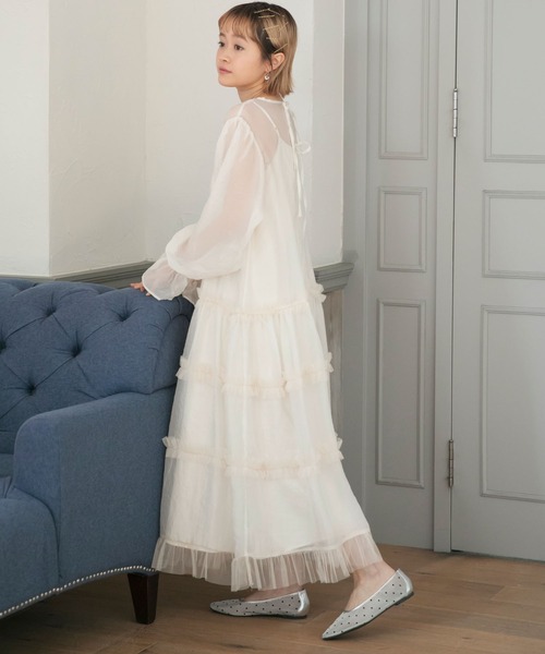 「forksy.」 長袖ワンピース FREE アイボリー レディース_画像5