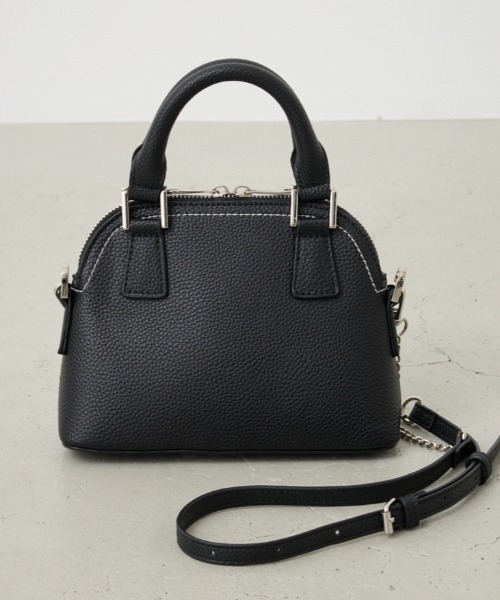 ブラックレザー ハンドバッグ ダブルジッパー ダブルジッパーハンドバッグ｜WOMEN｜250ISB55-038J｜AZUL BY MOUSSY