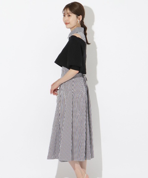 「AND COUTURE」 ノースリーブワンピース MEDIUM ブラック系その他 レディースの画像