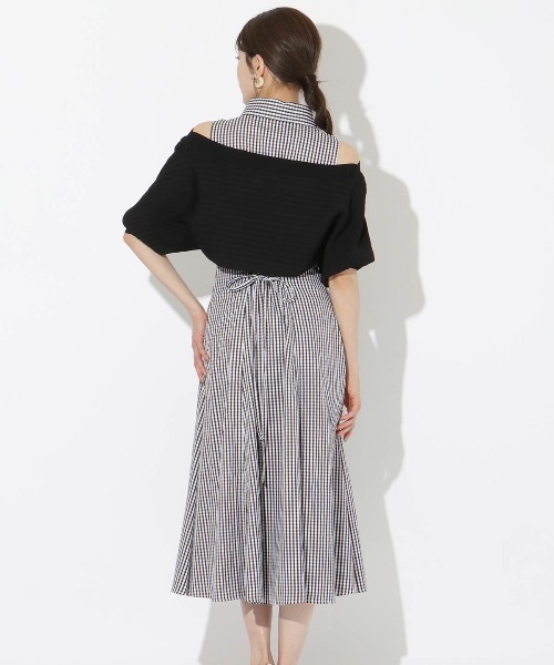 「AND COUTURE」 ノースリーブワンピース MEDIUM ブラック系その他 レディースの画像