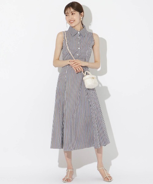 「AND COUTURE」 ノースリーブワンピース MEDIUM ブラック系その他 レディースの画像