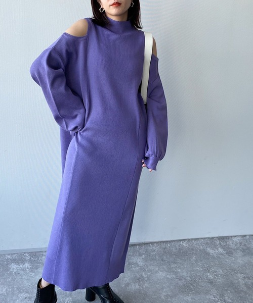 PAGEBOY（ページボーイ） ニットワンピース FREE ラベンダー