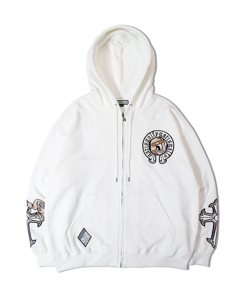 GALFY × Rapid&Co ホワイトパーカー GALFY（ガルフィー） ジップアップ