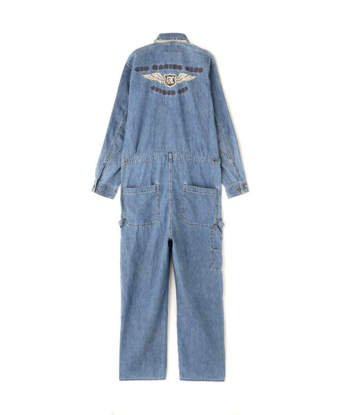アヴィレックス AVIREX デニム オールインワン ツナギ チェーン刺繍 AVIREX（アヴィレックス） オールインワン 「A.A.R.C」DENIM ALL IN