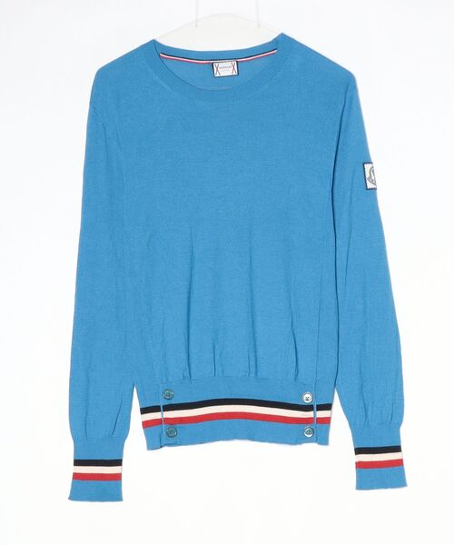MONCLER（モンクレール） 長袖ニット - ブルー レディース : ZOZOTOWN