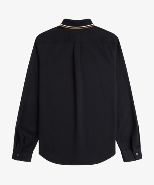 トップス FRED PERRY PLEATED BACK WOVEN SHIRT FRED PERRY（フレッドペリー） シャツ Polo Collar Woven Pique Shirt
