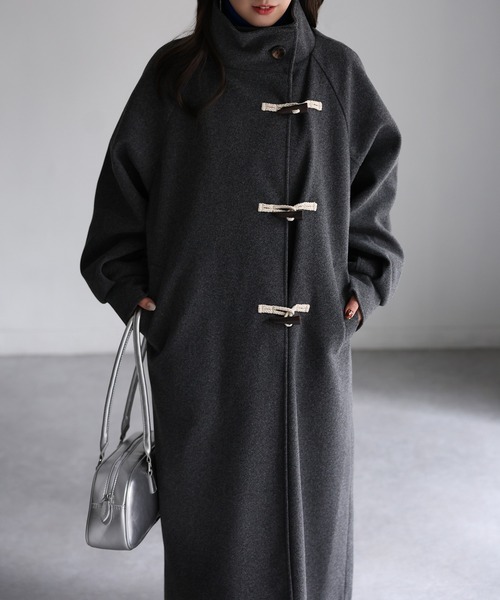 「Riberry」 ダッフルコート MEDIUM グレー レディース_画像4