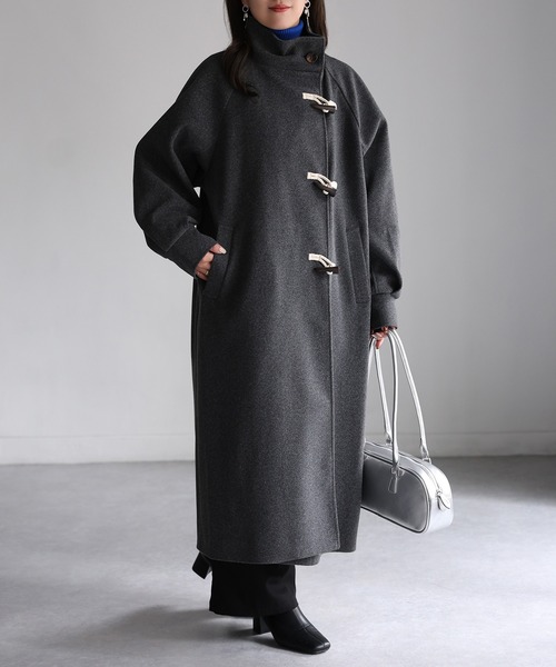 「Riberry」 ダッフルコート MEDIUM グレー レディース_画像7