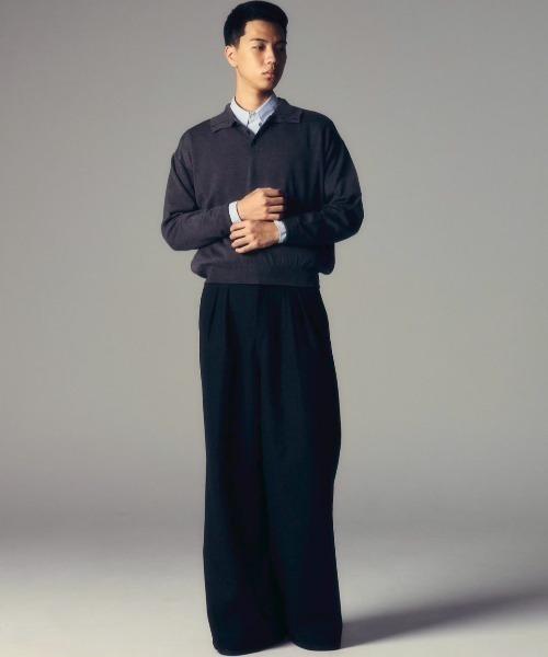 THE C/S PROJECT パンツ 「CS」two tuck wool wide trousers