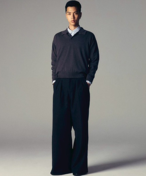 THE C/S PROJECT パンツ 「CS」two tuck wool wide trousers THE C/S PROJECT パンツ 「CS」two tuck wool wide trousers