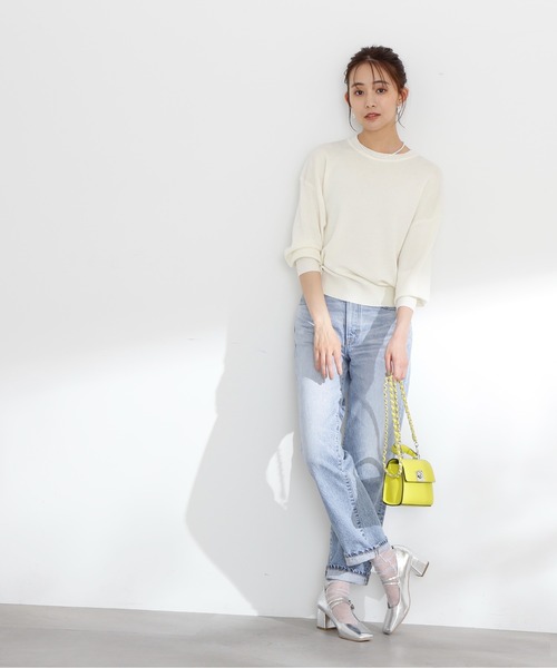 「N.(N. Natural Beauty Basic)」 長袖ニット MEDIUM イエロー レディース_画像9
