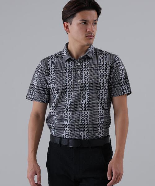 St ANDREWS ポロシャツ 「St ANDREWS」ホースビットチェックジャガード