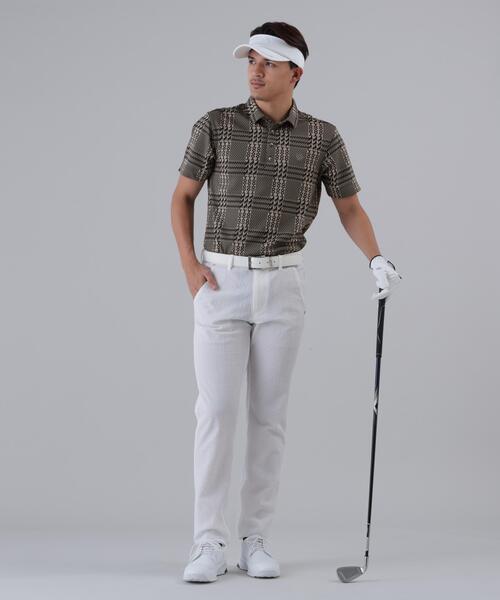 St ANDREWS ポロシャツ 「St ANDREWS」ホースビットチェックジャガード
