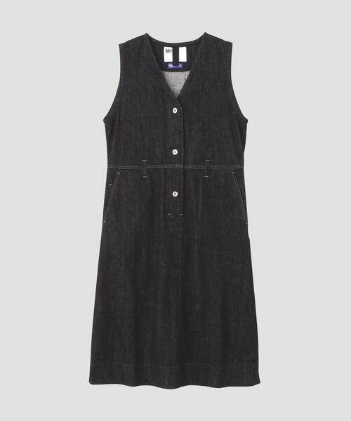 MHL×CANTON デニム素材シャツワンピース　ブラック　34 MARGARET HOWELL｜CANTON LIGHT DENIM BLACK | Rakuten Fashion(楽天