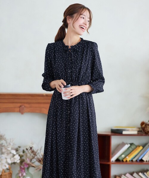Tiaclasse ワンピース 襟フリルリボンワンピース : ZOZOTOWN Yahoo!店