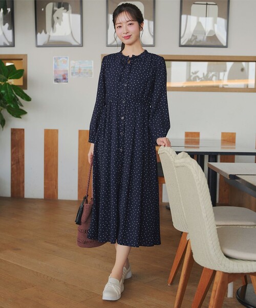 Tiaclasse ワンピース 襟フリルリボンワンピース : ZOZOTOWN Yahoo!店