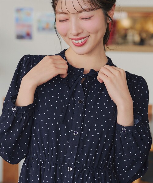 Tiaclasse ワンピース 襟フリルリボンワンピース : ZOZOTOWN Yahoo!店