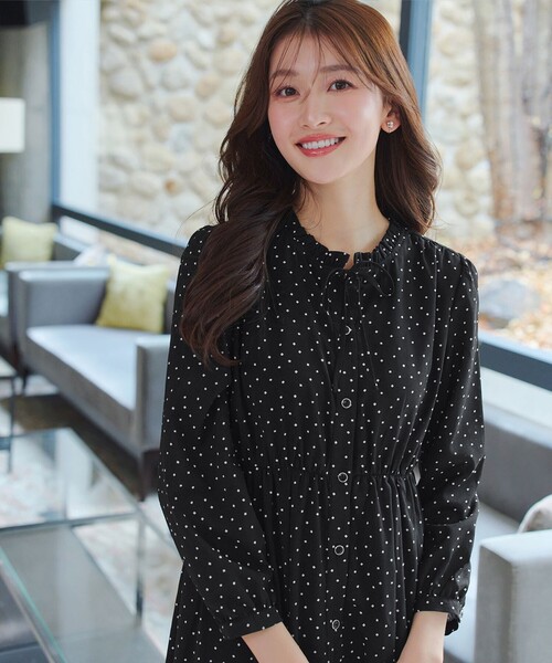 Tiaclasse ワンピース 襟フリルリボンワンピース : ZOZOTOWN Yahoo!店